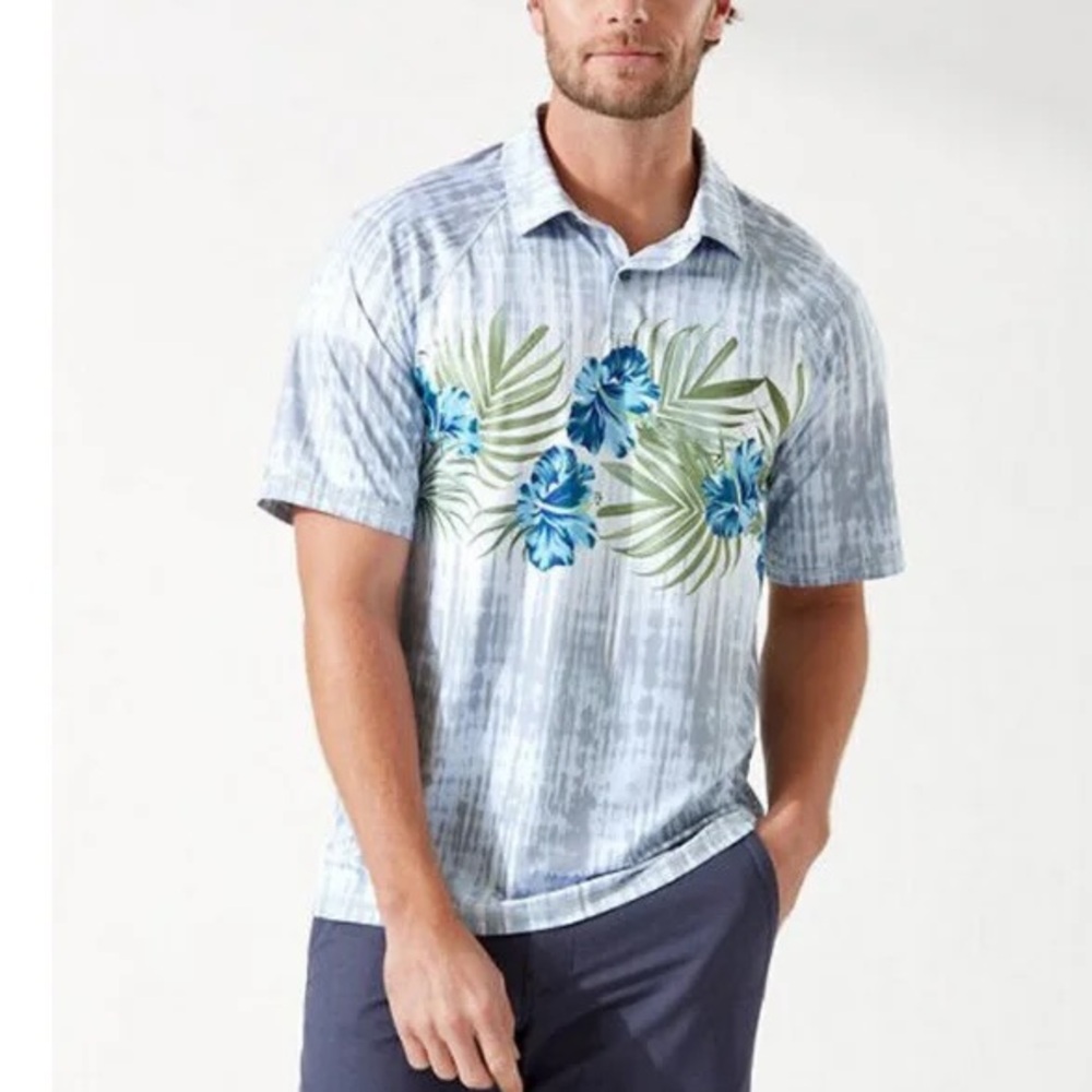 Tommy Bahama Tidepool Royale IslandZone polo shirt.